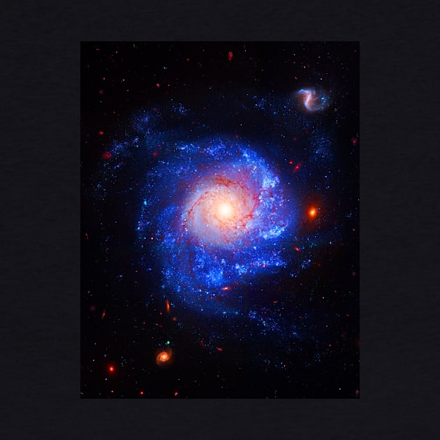 Pinwheel Galaxy Blue by headrubble